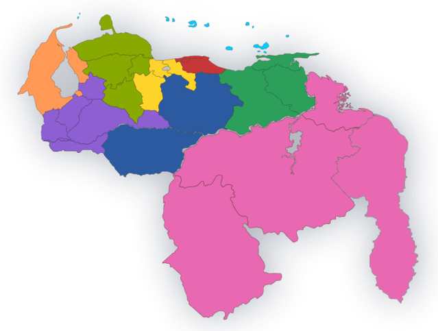 Mapa Mudo PolÃ­tico de Venezuela | Mapas Mudos | Atlas del Mundo