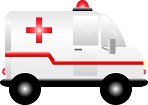 Ambulance Clipart Image - A Cartoon Ambulance
