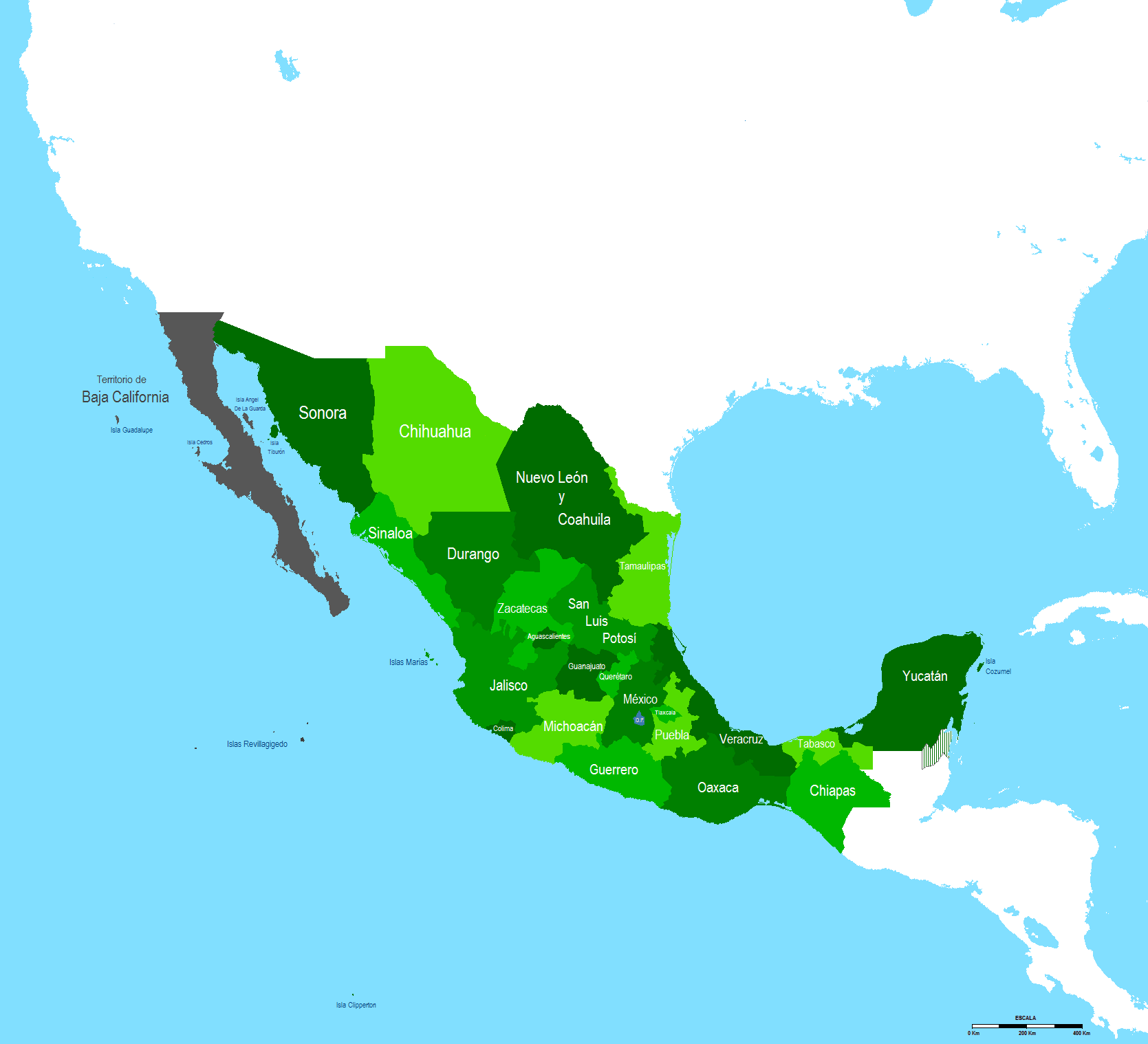 Evolución de la organización territorial de México - Wikipedia, la ...