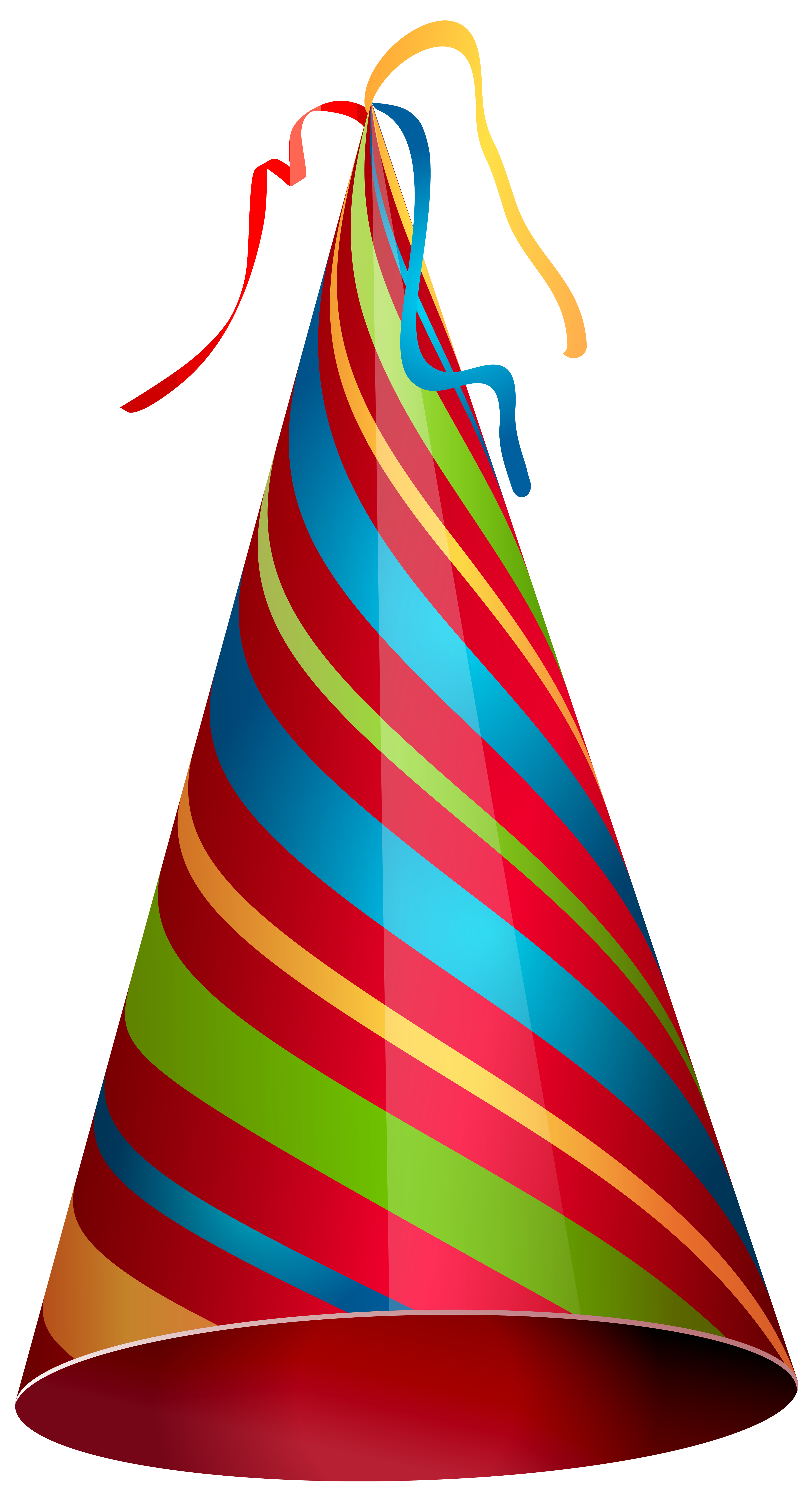 Colorful Party Hat Transparent PNG Clip Art Image
