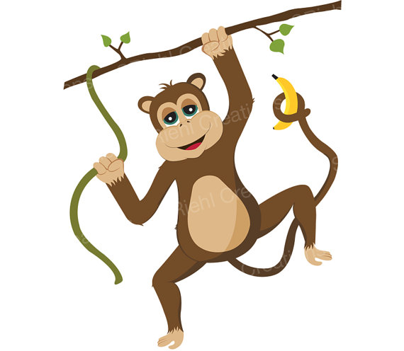 Safari Monkey Clipart