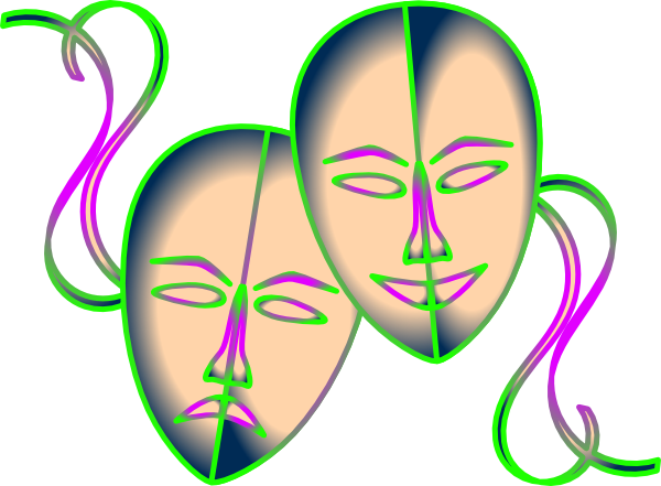 Theatre Masks Clip Art - Tumundografico