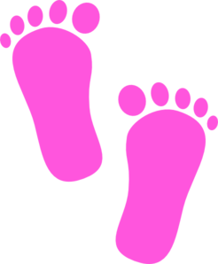 Baby Girl Footprints Clip Art - vector clip art ...