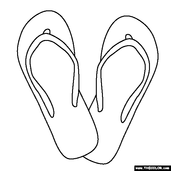 Flip Flop Black And White Clipart