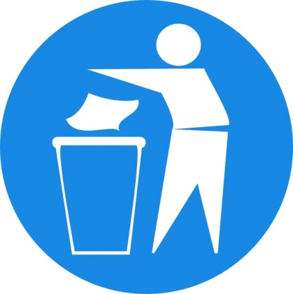 Sign Symbol Signs Symbols Keep Tidy Empty Trash Bin Clean Rubish ...