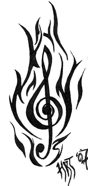 Tribal Music Notes And Japanese Symbols Tattoos: Real Photo ...