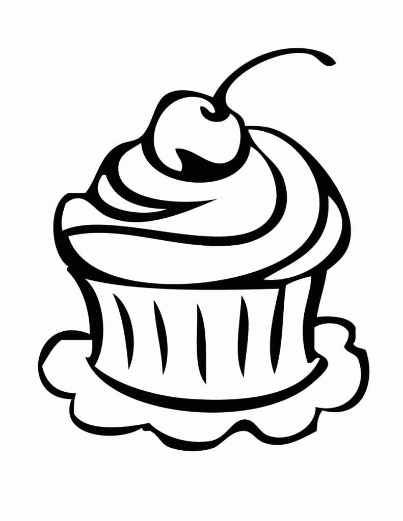 Cupcake Outline - Clipartion.com