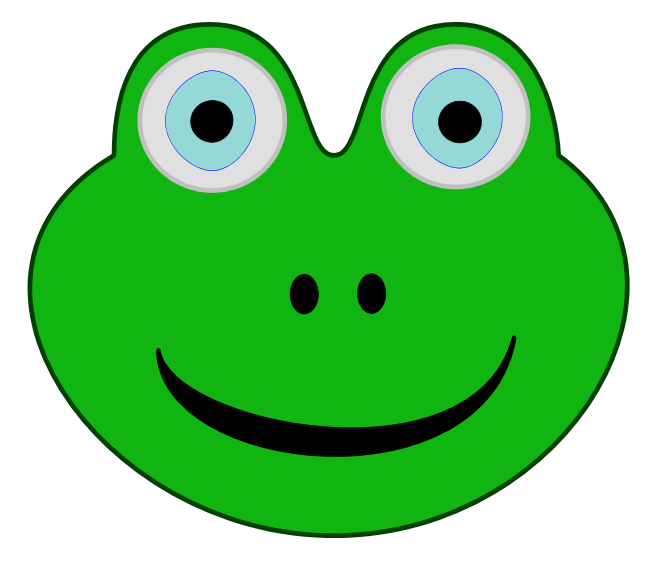 Clipart frog face