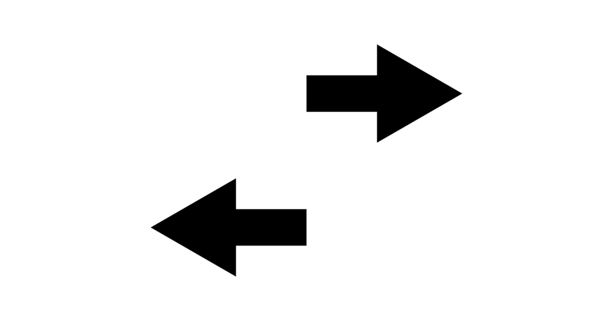 Two arrows symbol pointing opposite directions - Free arrows icons