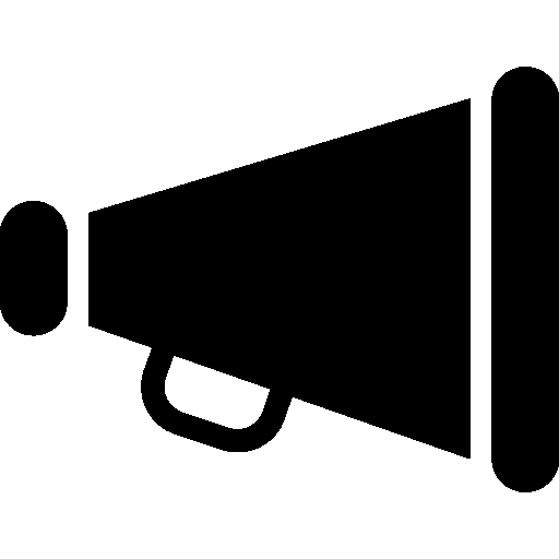 Very Basic Megaphone Filled Icon | iOS 7 Iconset | Icons8