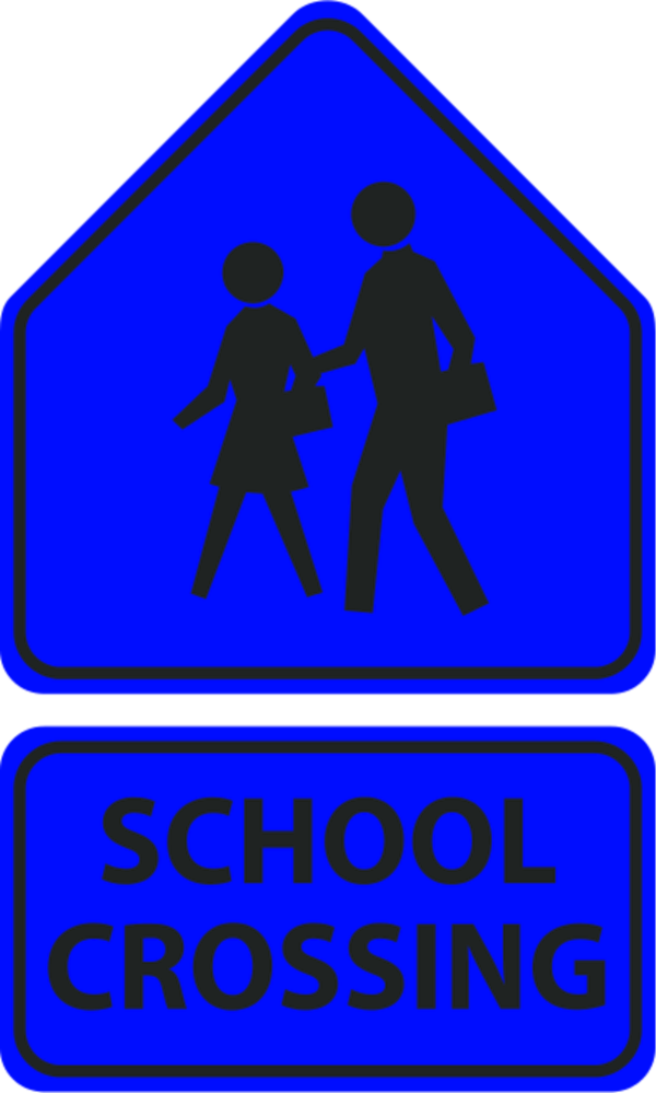 School Crossing Signs - vector Clip Art