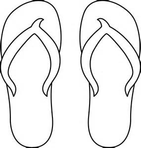 flip flop coloring template sketch template. flip flop coloring ...