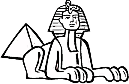 Ancient egypt clipart black and white