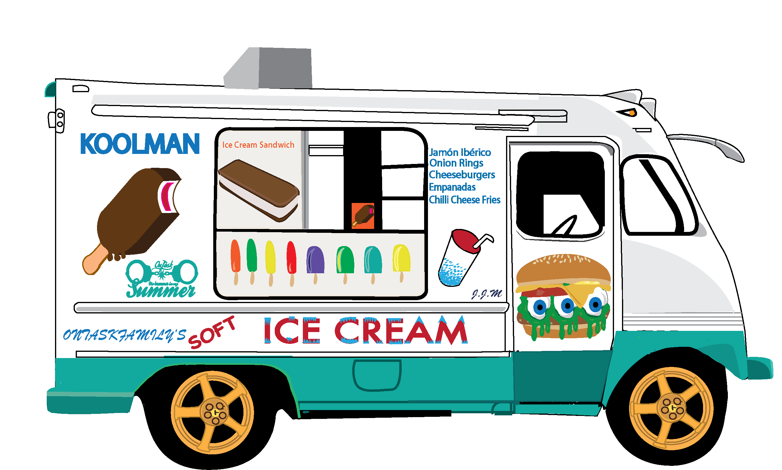Ice Cream Truck Clip Art - Clipartion.com