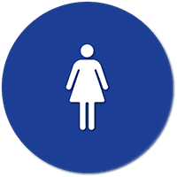 Womens Bathroom Door ADA Signs with Female Symbol | ADASignDepot.com