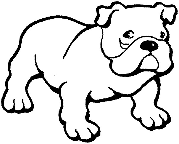 Bulldog And Dog Face Clipart