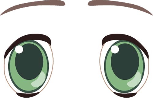 Eyes shapes vector cartoons