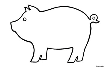 Pig Outline Clip Art - Tumundografico