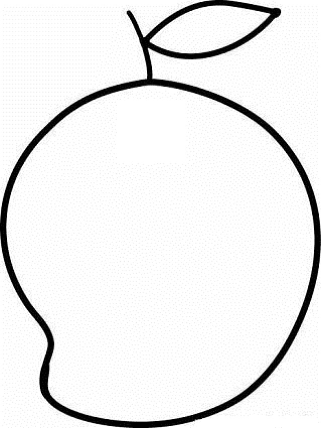 Mango clipart outline