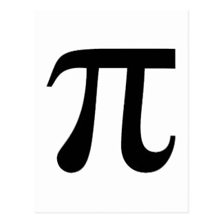 Pi Symbol Postcards | Zazzle