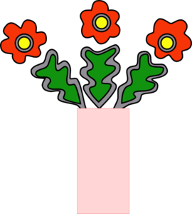 Flowers In Vase Clip Art - vector clip art online ...