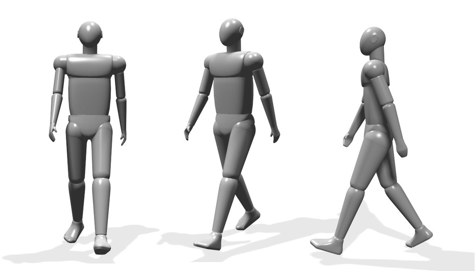 Walking Figure - STL,STEP / IGES - 3D CAD model - GrabCAD