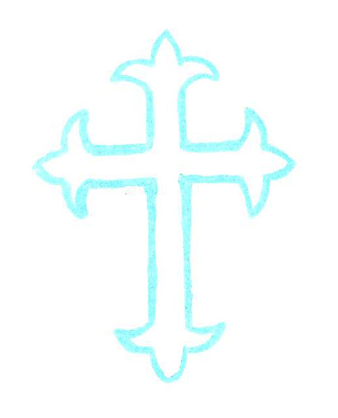 Blue Baptism Cross Clipart