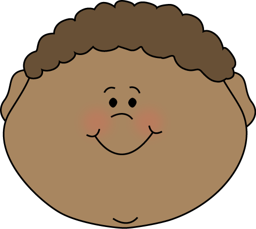 Cute skeleton boy face clipart