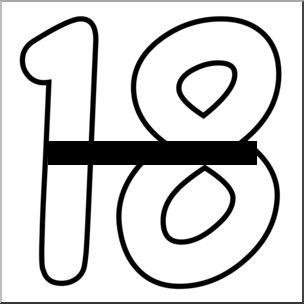 Number 18 clipart