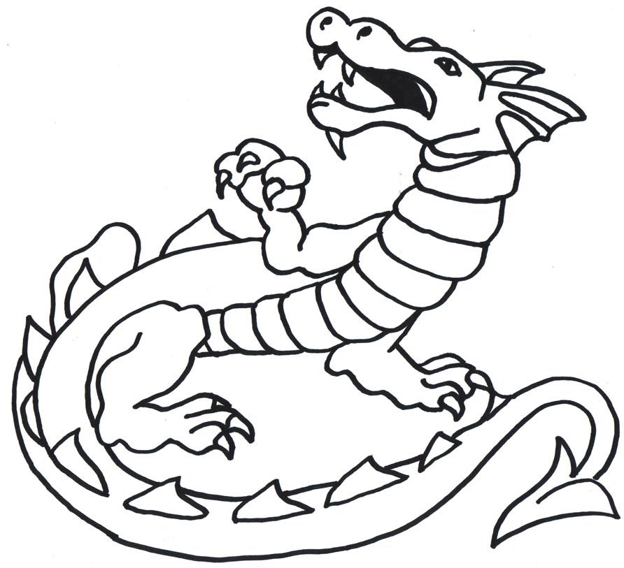 Dragon Template - AZ Coloring Pages