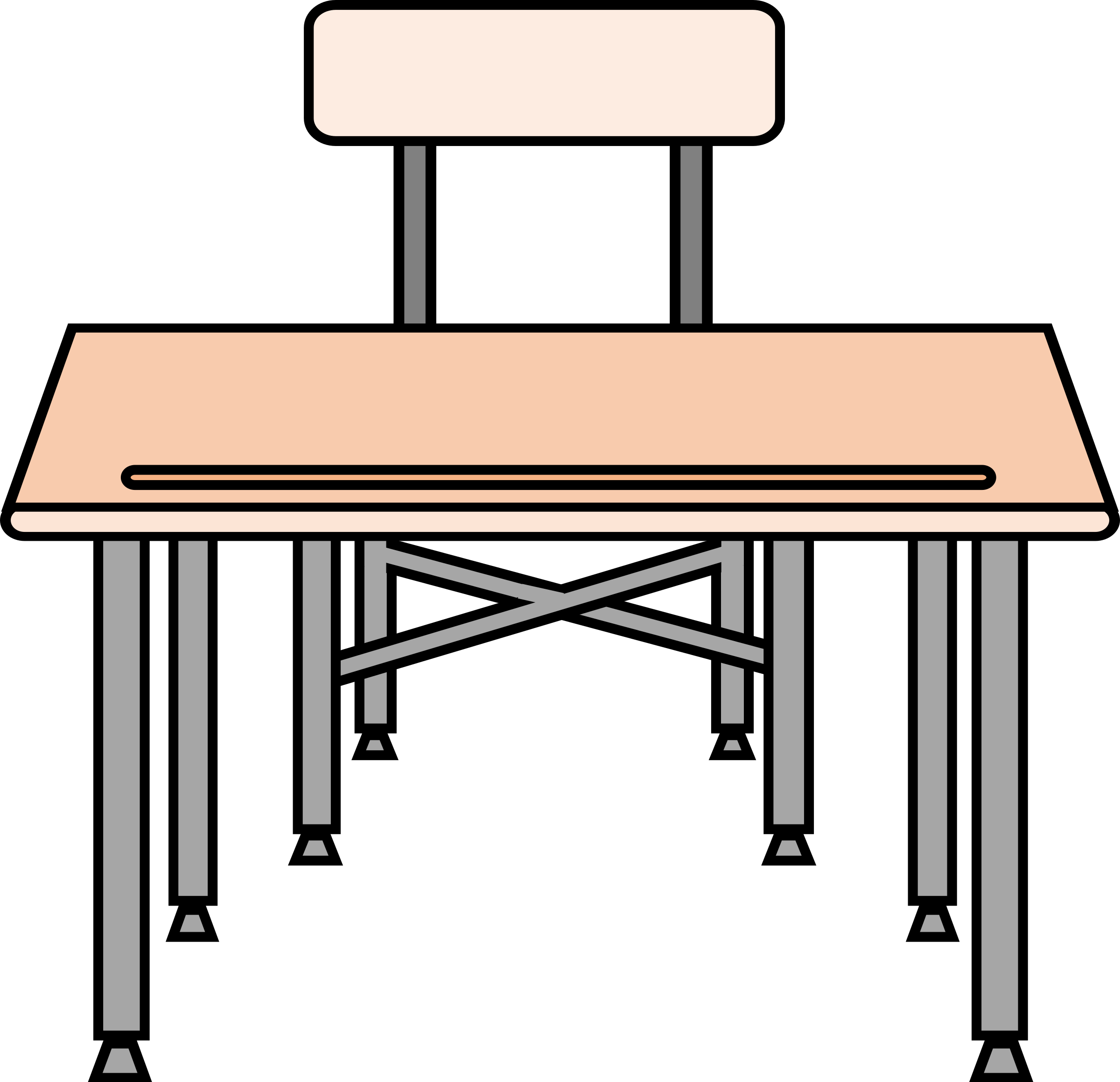 Empty Desk Clipart