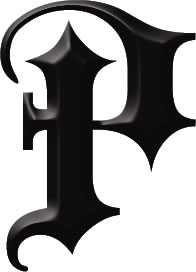Gothic Letter 'P' | TattooForAWeek Temporary Tattoos Largest ...