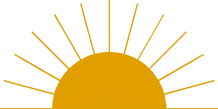 Half sun clip art