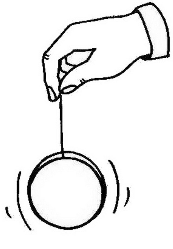 Yo Yo Black Line Clipart
