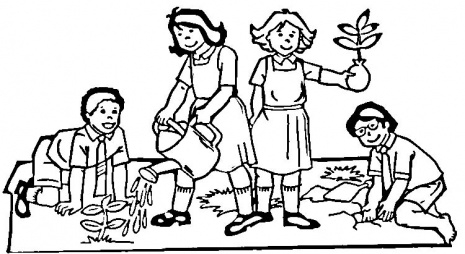 Planting Trees Clipart Black And White