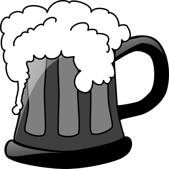 Beer Mug Black And White Clipart