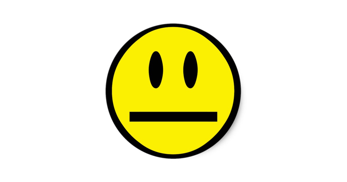 Blank Face Smiley Classic Round Sticker | Zazzle