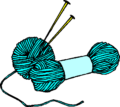 Free clipart knitting needles and yarn