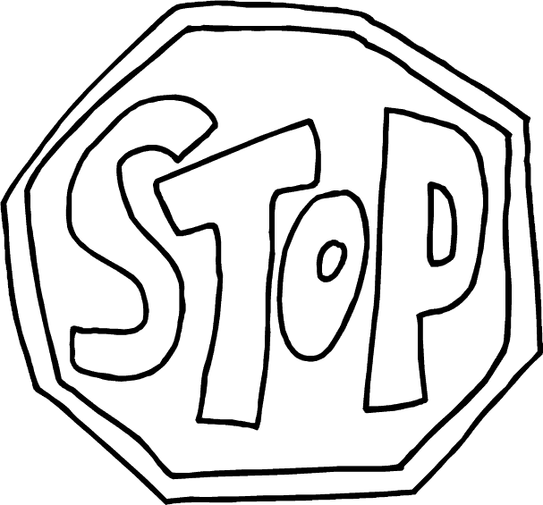 Stop sign coloring sheet