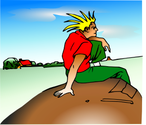 The Thinker clip art - vector clip art online, royalty free ...