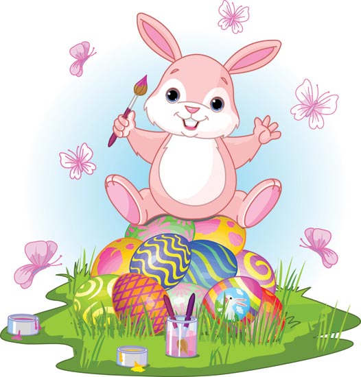 Easter Bunny with Eggs Pictures | Images | Happy Easter 2014
