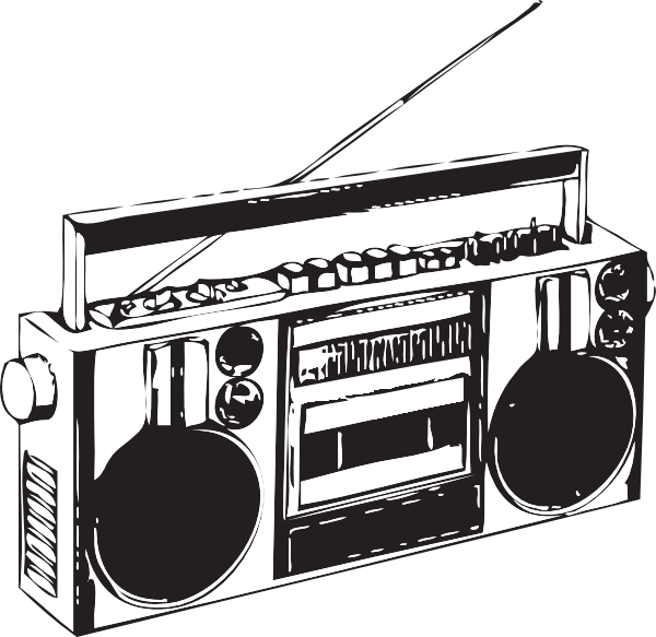 Boombox clip art - vector clip art online, royalty free & public ...