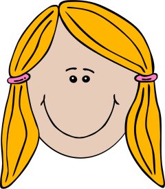 Free girl-w-pink-hair-ties-1 Clipart - Free Clipart Graphics ...