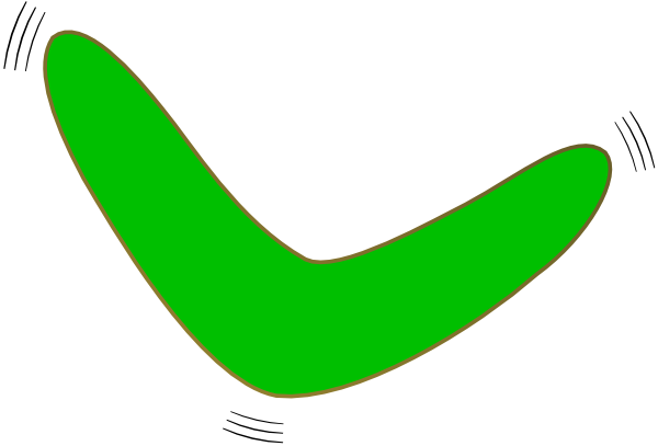 Green Vibrating Boomerang clip art - vector clip art online ...