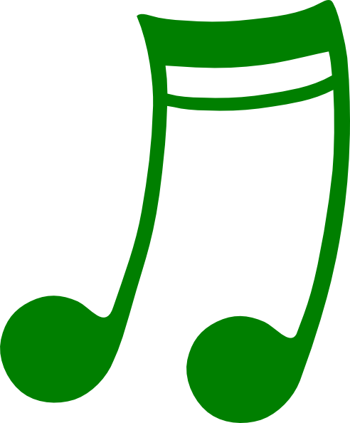 Green Music Note Clip Art - vector clip art online ...