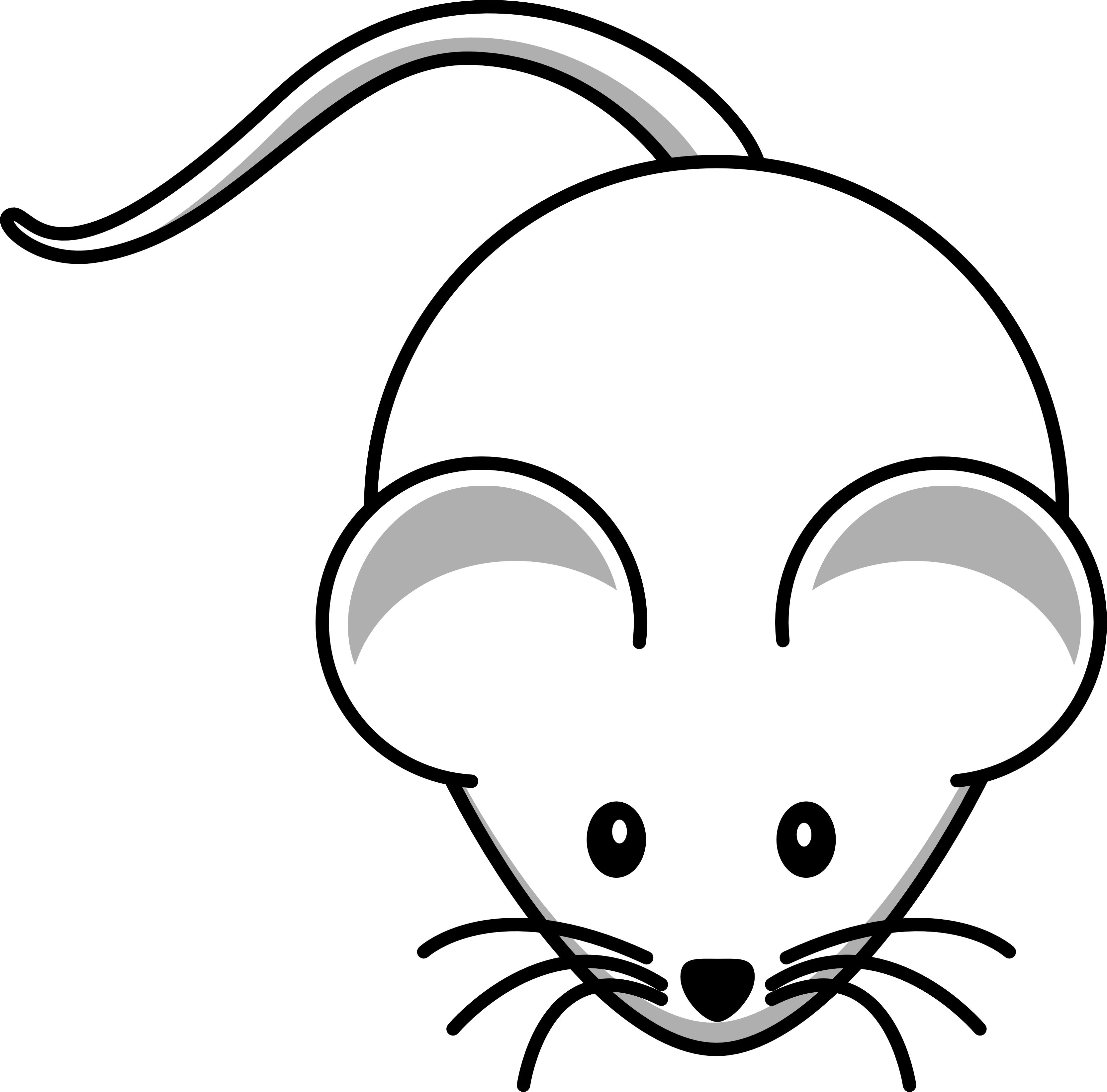 Clip Art: Cring Book Mouse 1 Black White Line ...