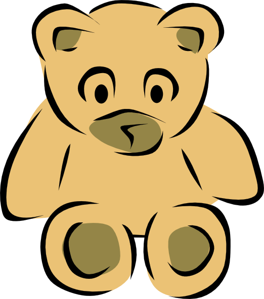 Stylized Teddy Bear clip art Free Vector