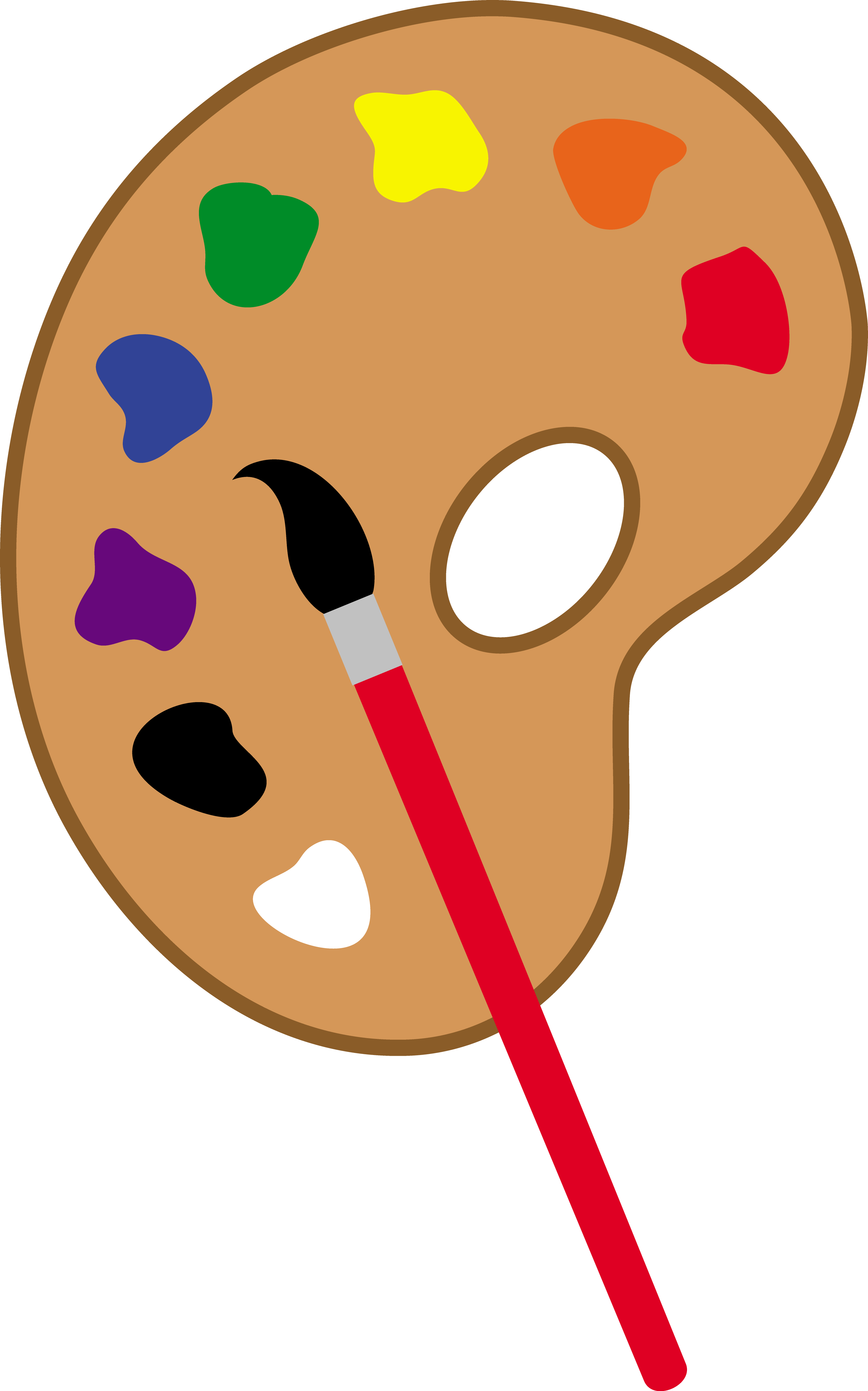 Artist Paint Palette And Brush Free Clip Art | HomeImprovementBasics.