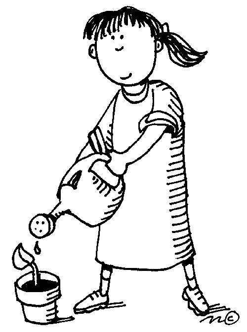girl gardening - Clip Art Gallery