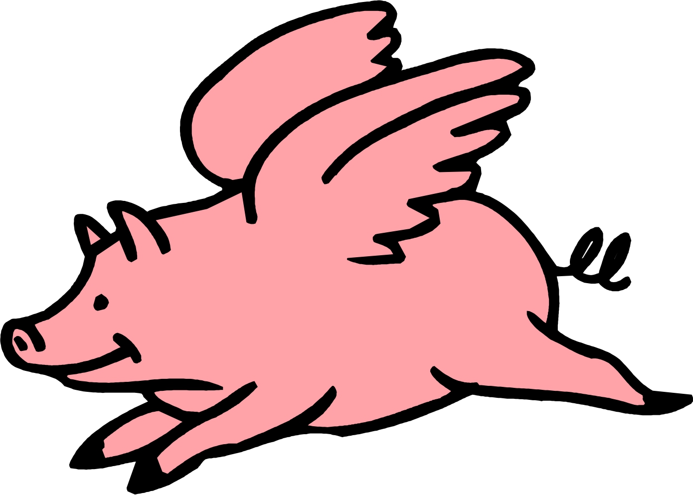 Flying Pig Clip Art - ClipArt Best